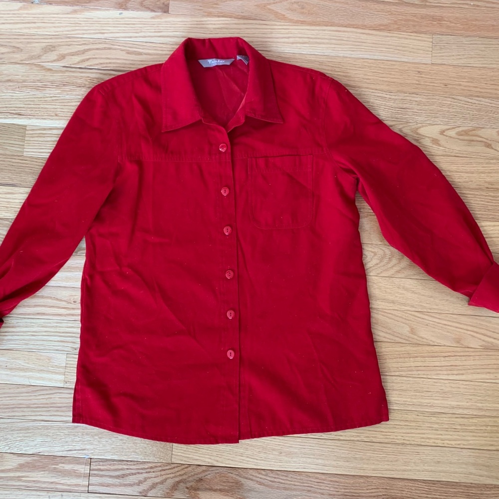 red button down